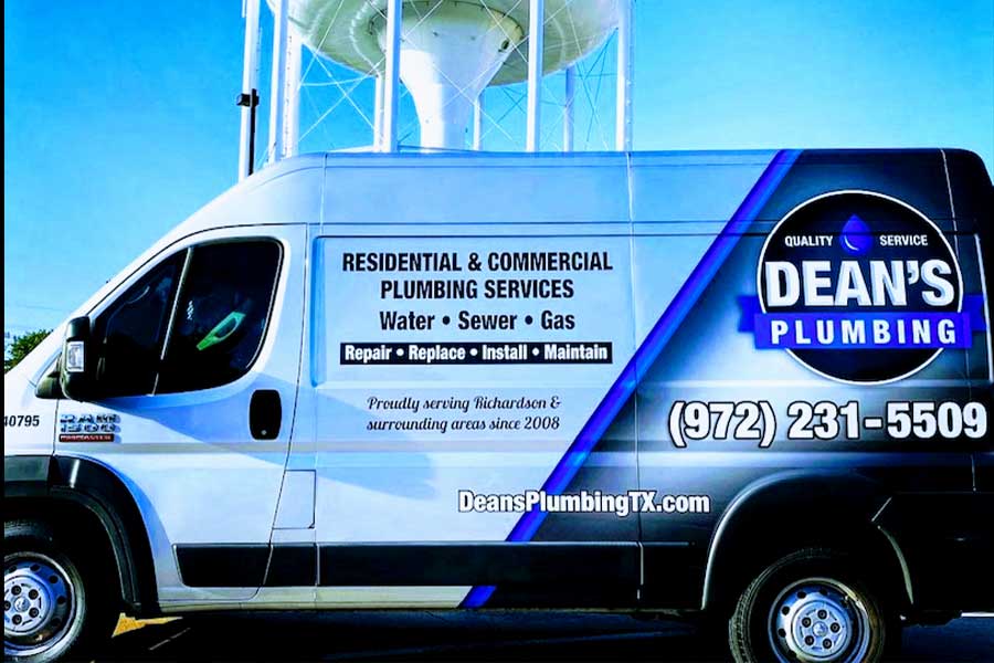 Work van for Dean's Plumbing