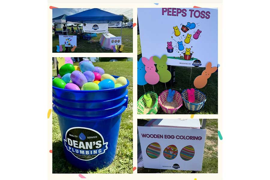 Dean's Plumbing booth at community event