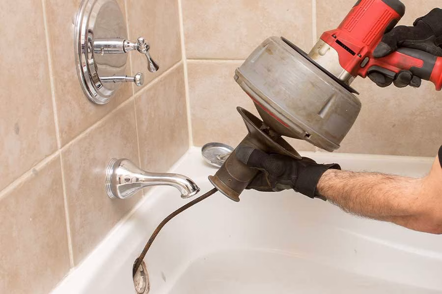 Professional drain cleaning work