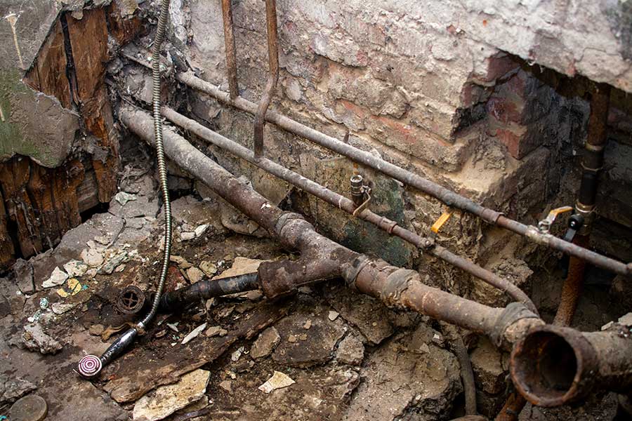 Pressure test on sewer line