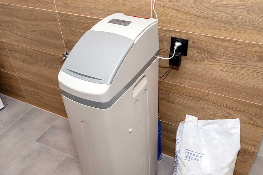 Water softener installed