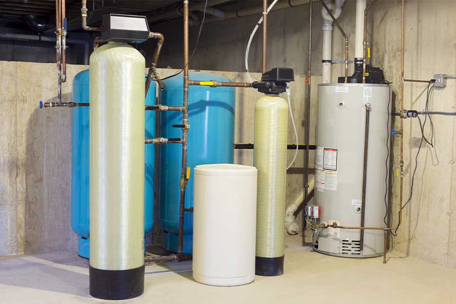 Water softener installed