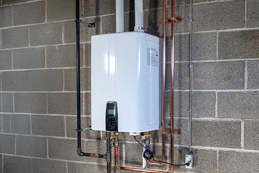 Tankless water heater installation