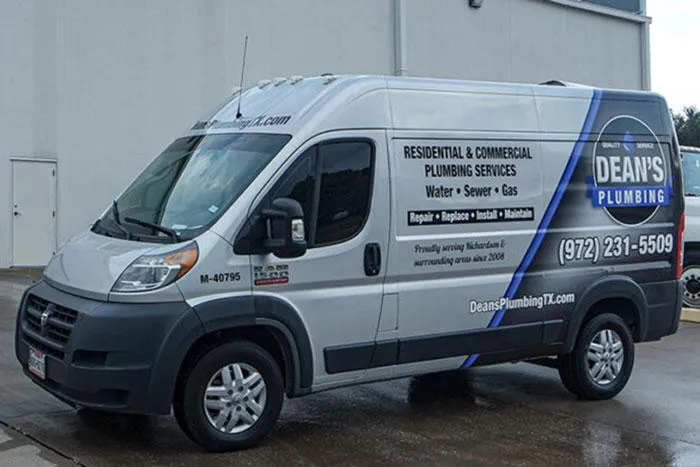 Plumbing service van