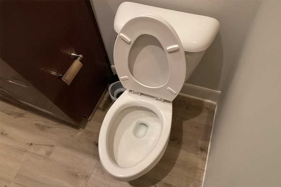newly installed toilet
