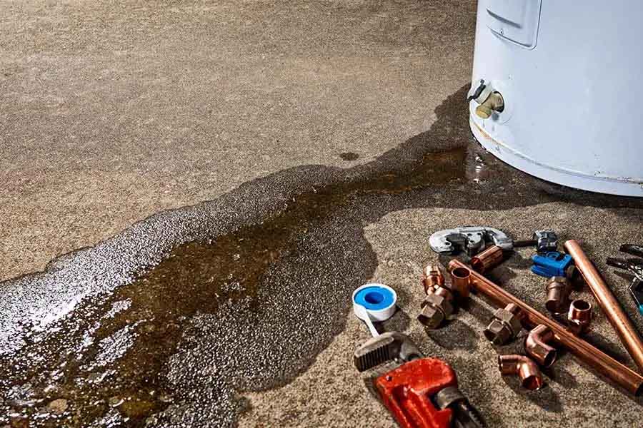 Repairing water heater unit