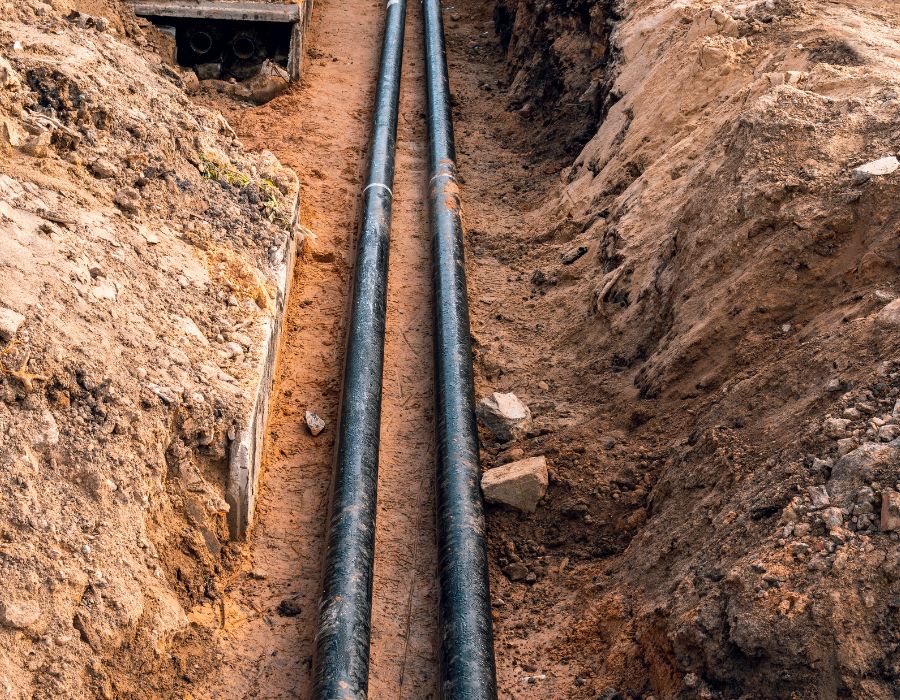 Replacing old water pipe