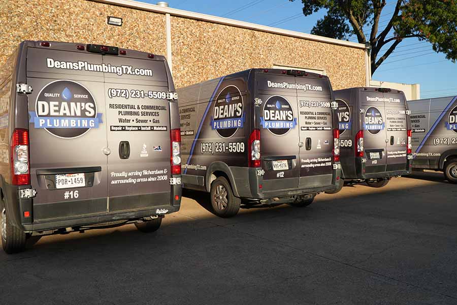 Plumbing service vehicle